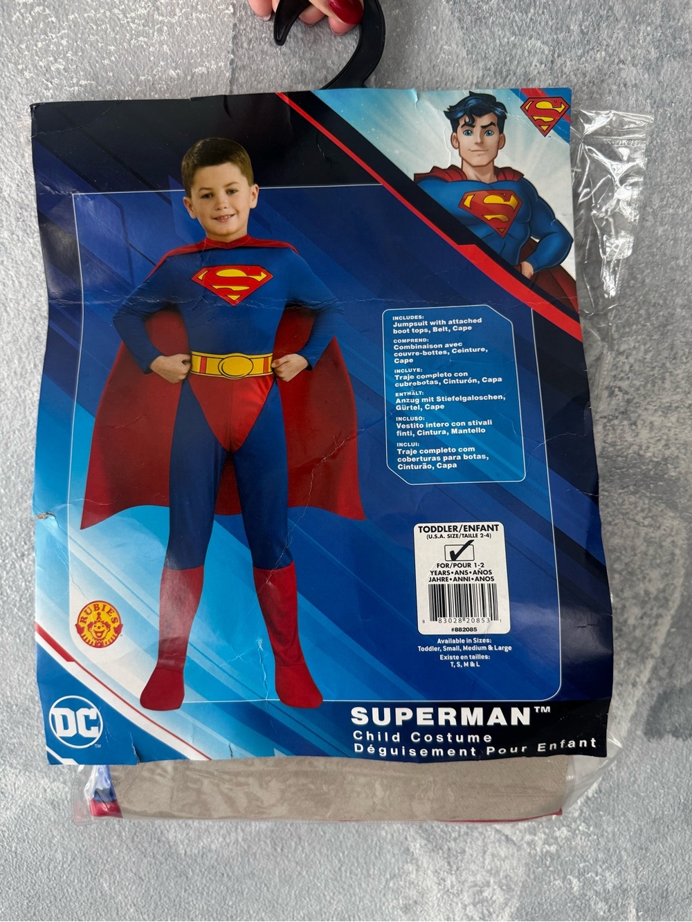 DC Comics Superman Kids Costume in Blue, Red & Yellow